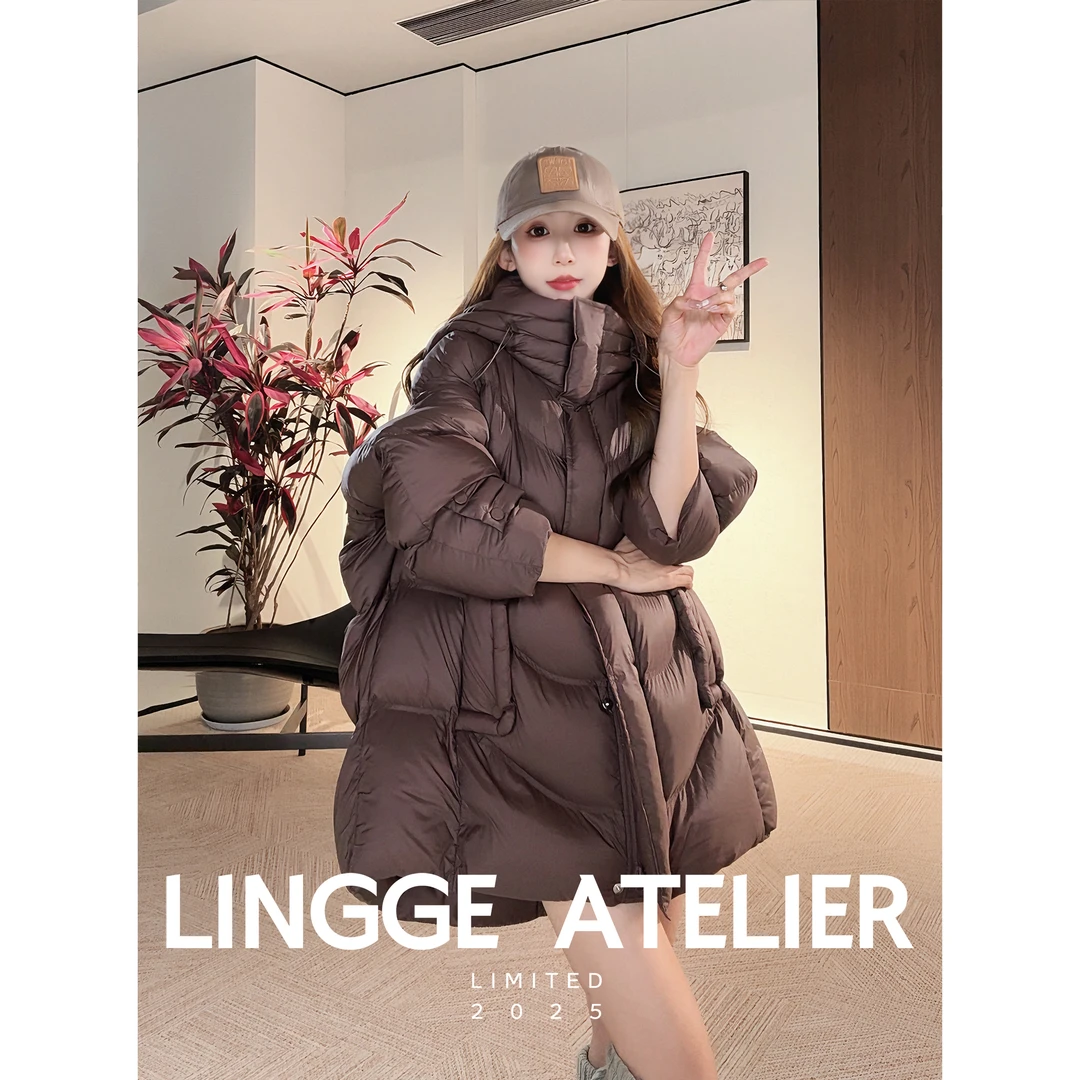 LINGGE ATELIER • 6596 品牌反季大清仓捡漏小个子白鸭绒羽绒服女