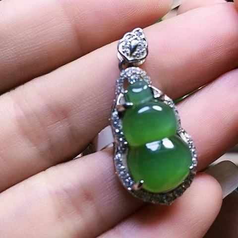 和田玉戒指银S925镶嵌