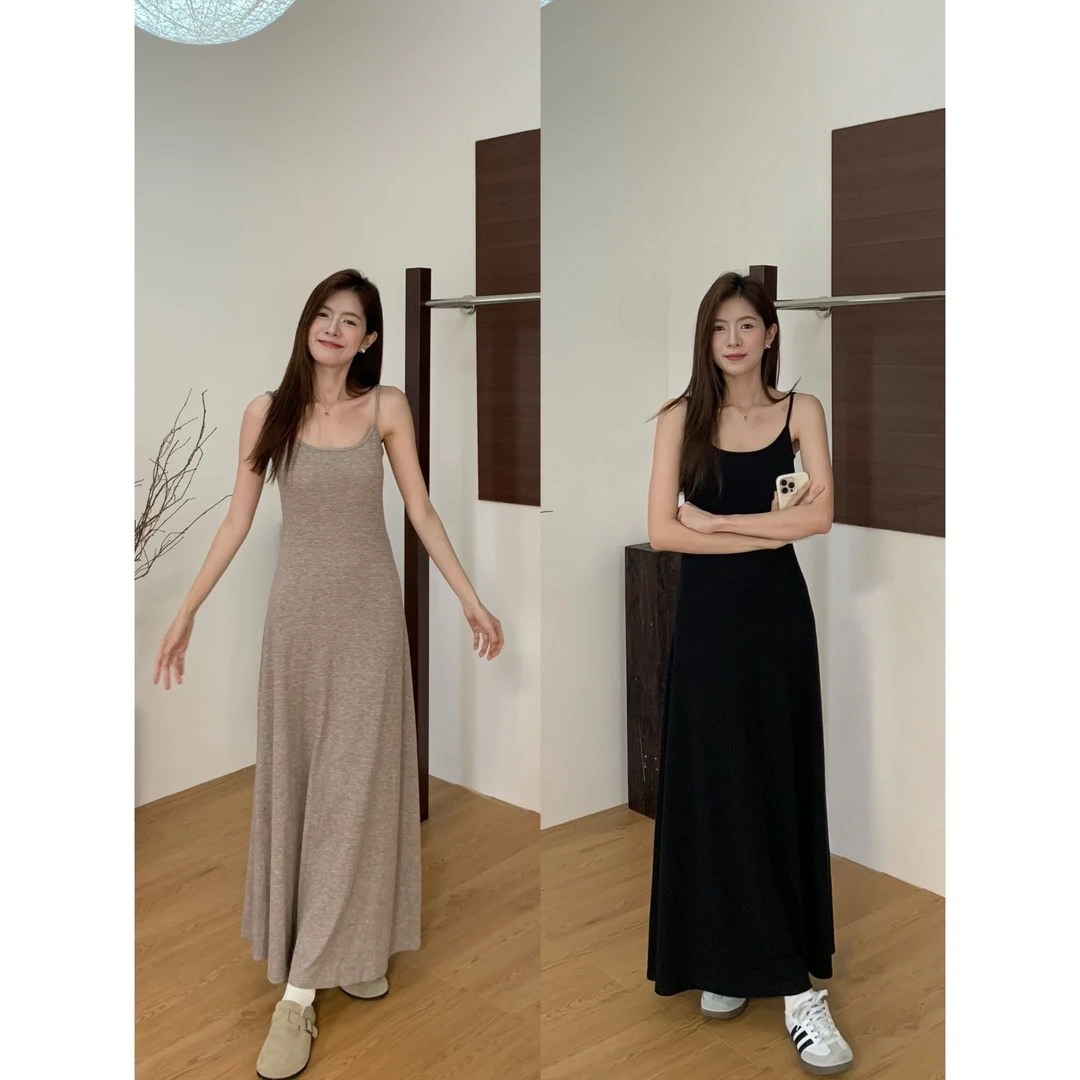 【大a裙】加长秋季法式高级感重要场合漂亮吊带长裙 25126