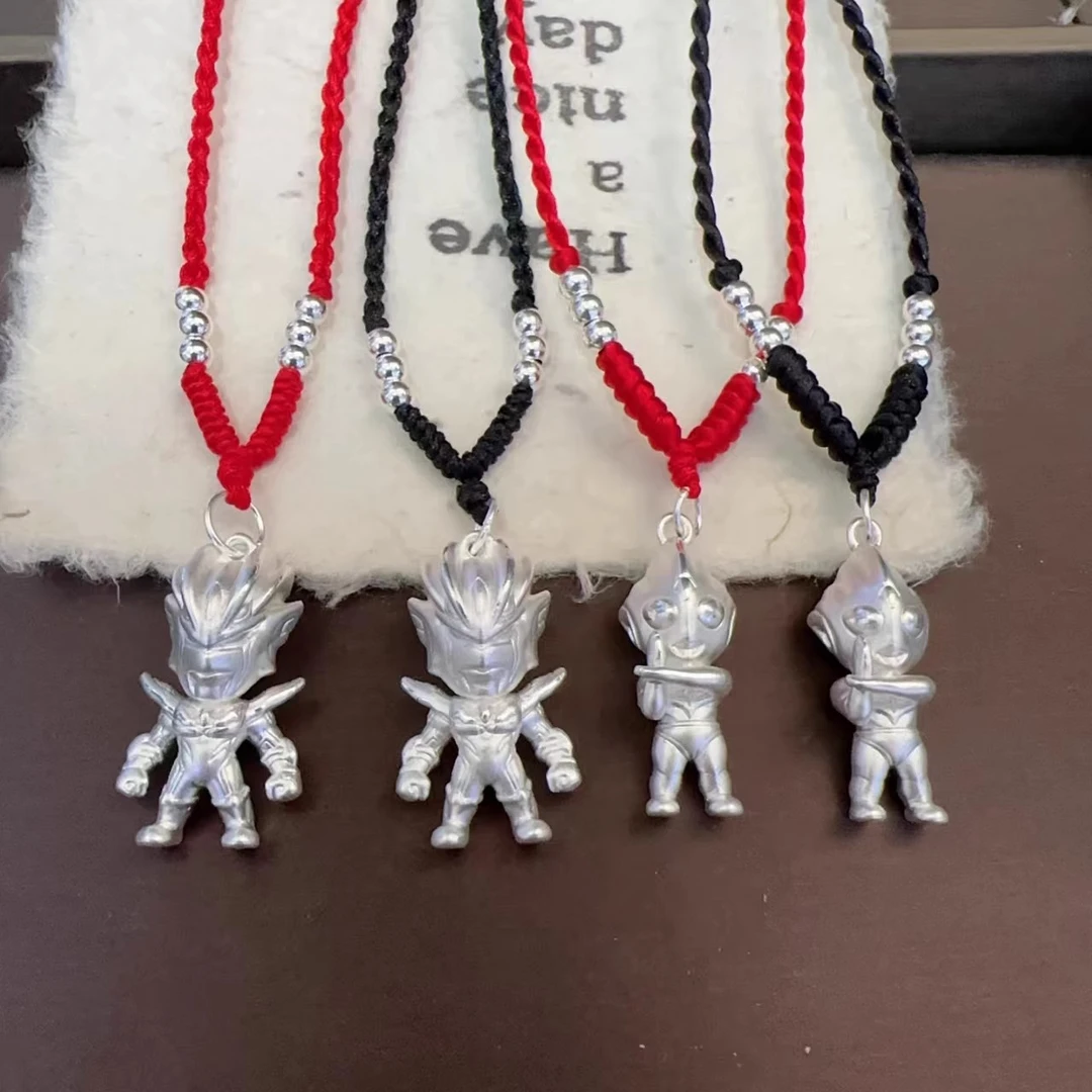 吊坠足银 迪迦奥特曼吊坠卡通立体足银赛罗项链孩子儿童生日礼物