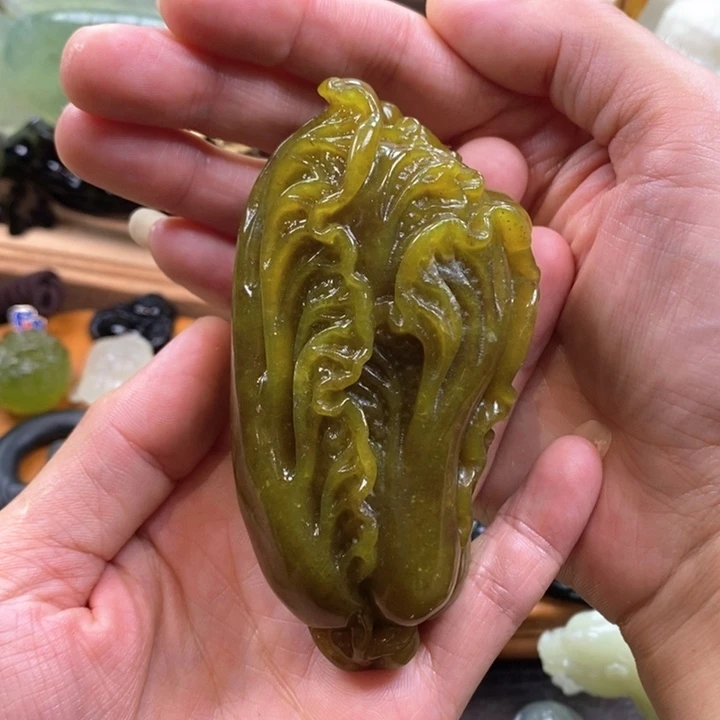 蛇纹石玉未镶嵌手把