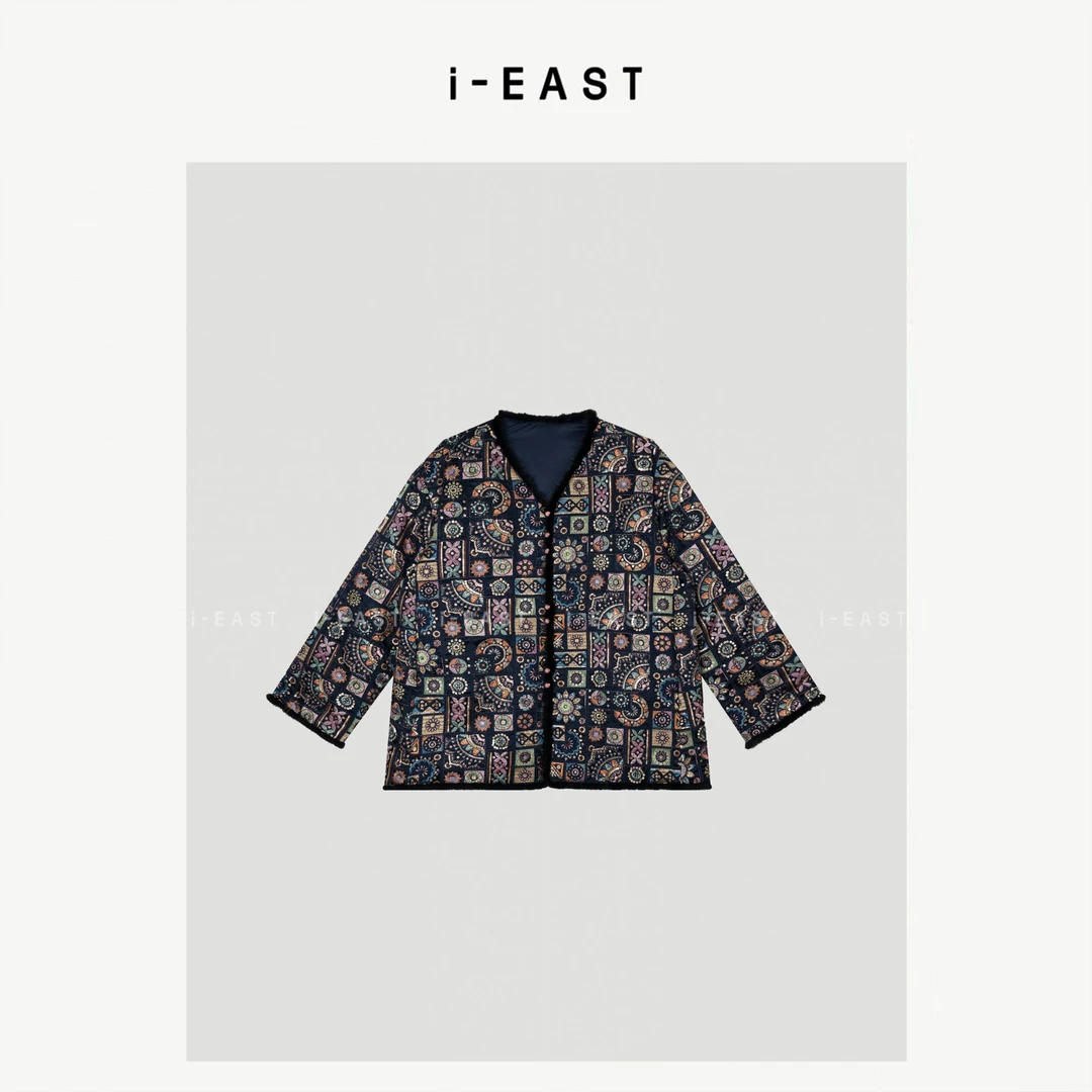 i-EAST 几何艺术~秋冬新中式国风羽绒服外套-5D 25CA20113
