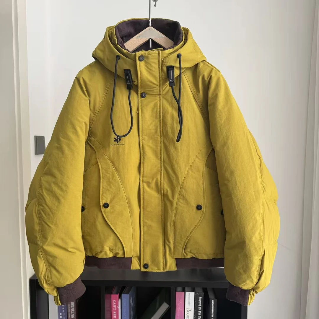 易麦2025连帽白鸭绒羽绒服休闲轻户外男女同款抗寒外套253253F