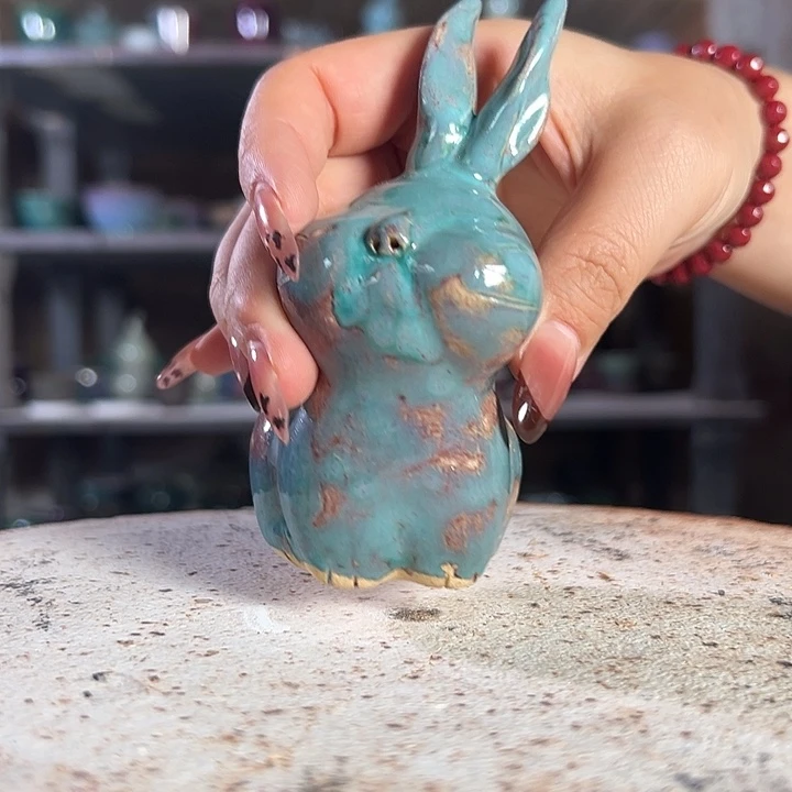 瓷片钧瓷小摆件杯子37