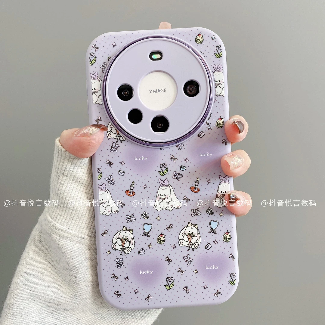 小胖妹适用华为mate70pro/60/50/40/30苹果17promax垂耳兔手机壳