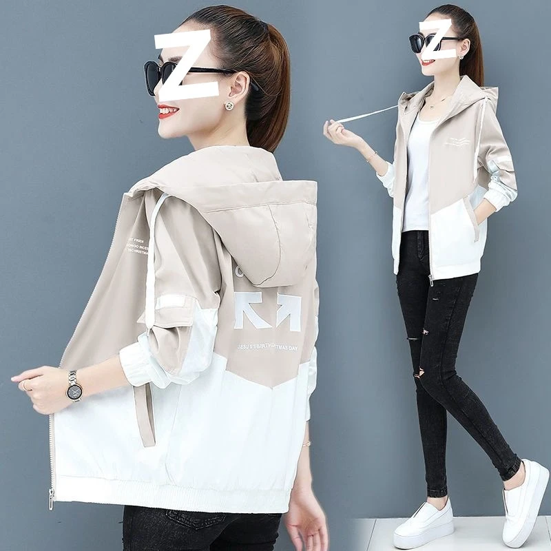 棒球服有短款女夹克】质量大码【连帽外套/洋气宽松春秋装休闲好