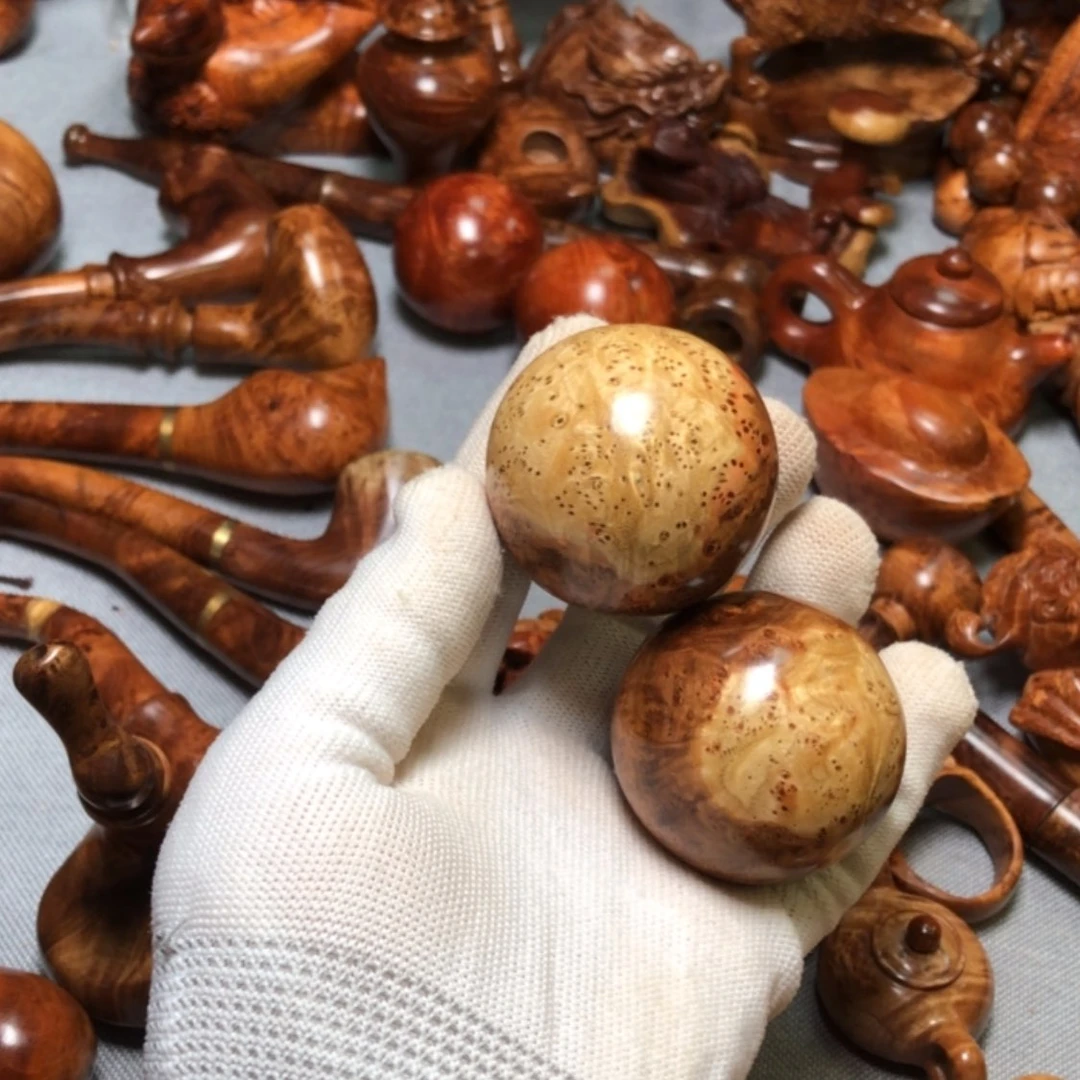 【闪购商品】木麻梨疙瘩火琉璃手把件