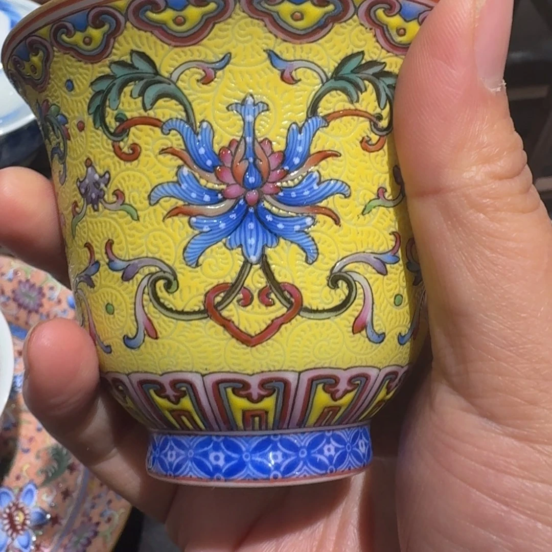 木墨竹雅舍花开富贵杯