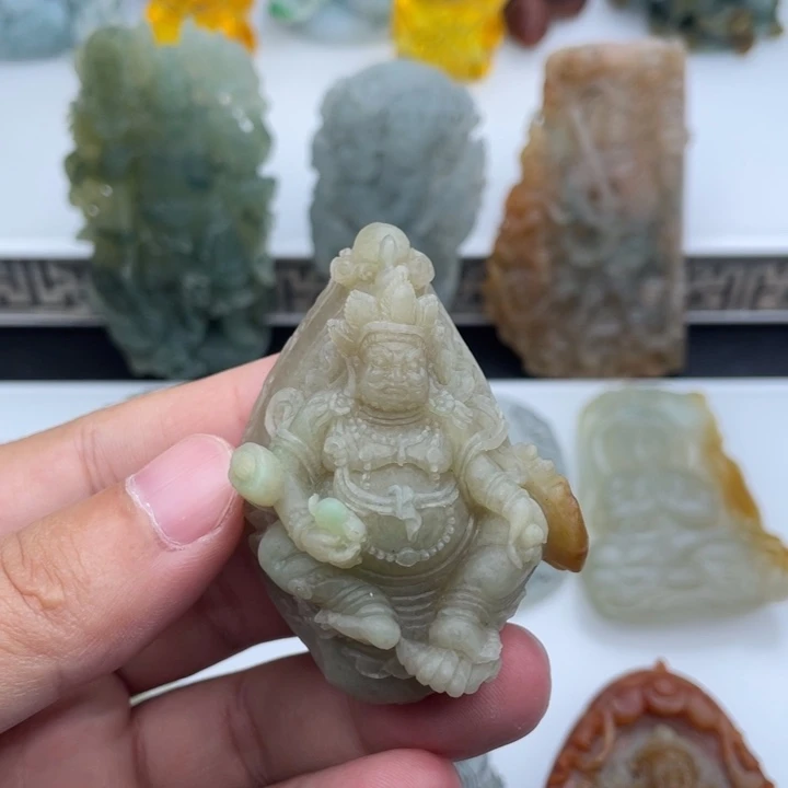 未镶嵌定制翡翠黄财神