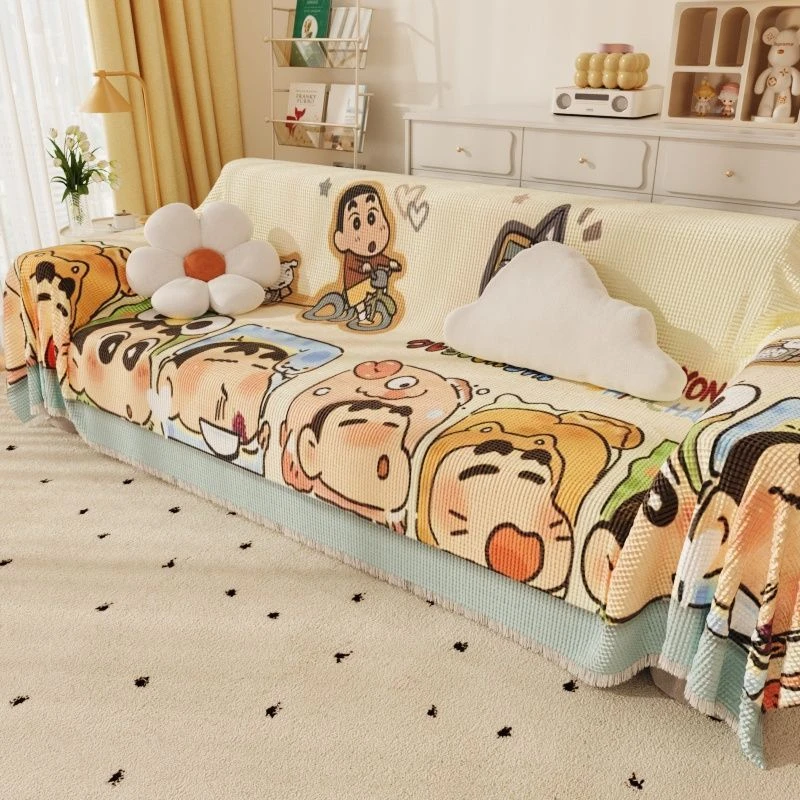 新款可爱沙发巾四季通用盖布全盖卡通防尘一片沙发垫套罩防滑盖巾