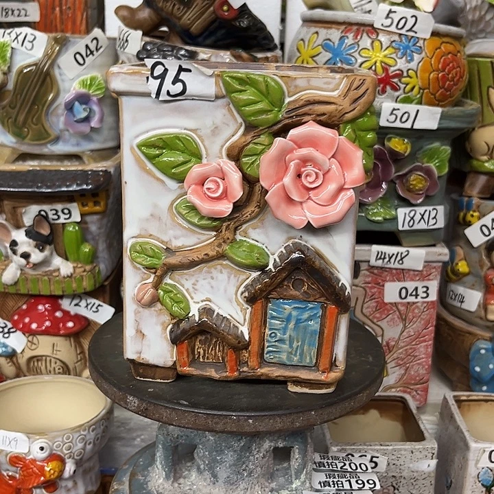 粗陶材质多肉花盆