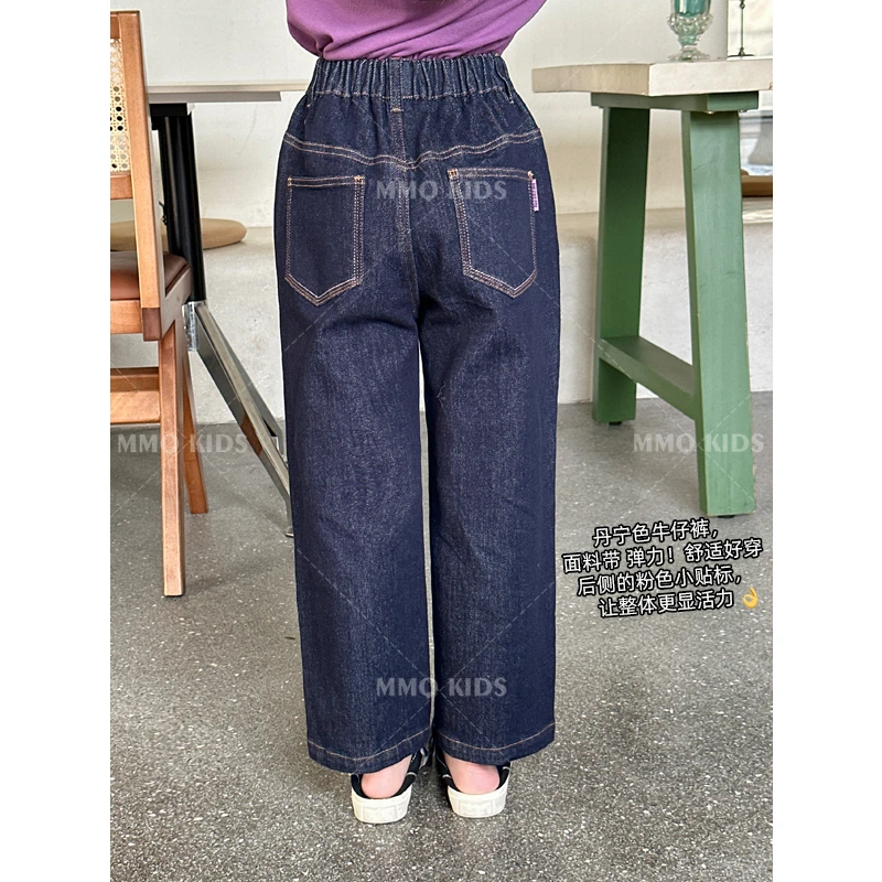 【现货-丹宁色亲子裤】春秋女童牛仔裤外穿直筒童装【CA2509】