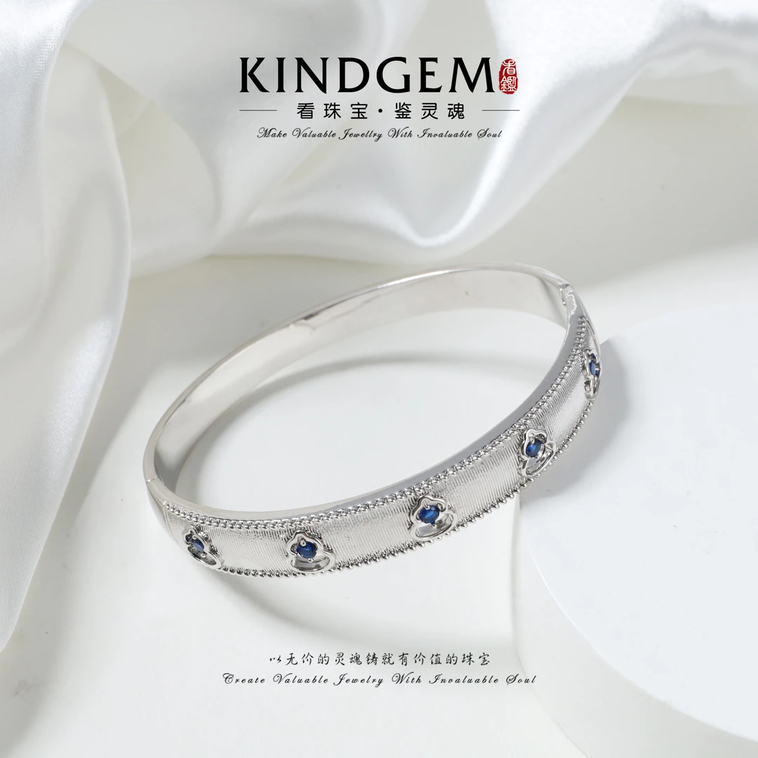 铜合金合成锆石手镯 KindGem 新中式葫芦百搭手镯（18cm）C-42210