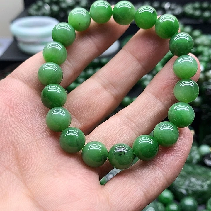 手链未镶嵌和田玉（碧玉）