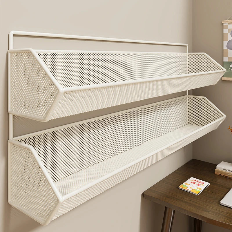 宿舍壁挂置物架多功能墙上收纳架学生床头杂物放置架双层挂架子