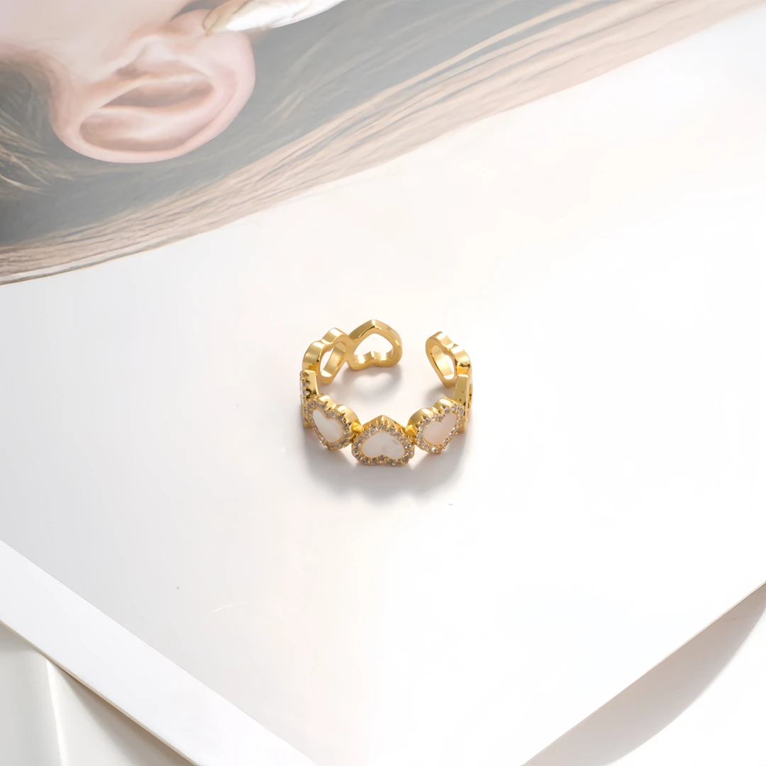 铜合金贝壳戒指 戒指9533