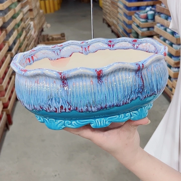 有孔.凑单10元陶瓷花盆发货！