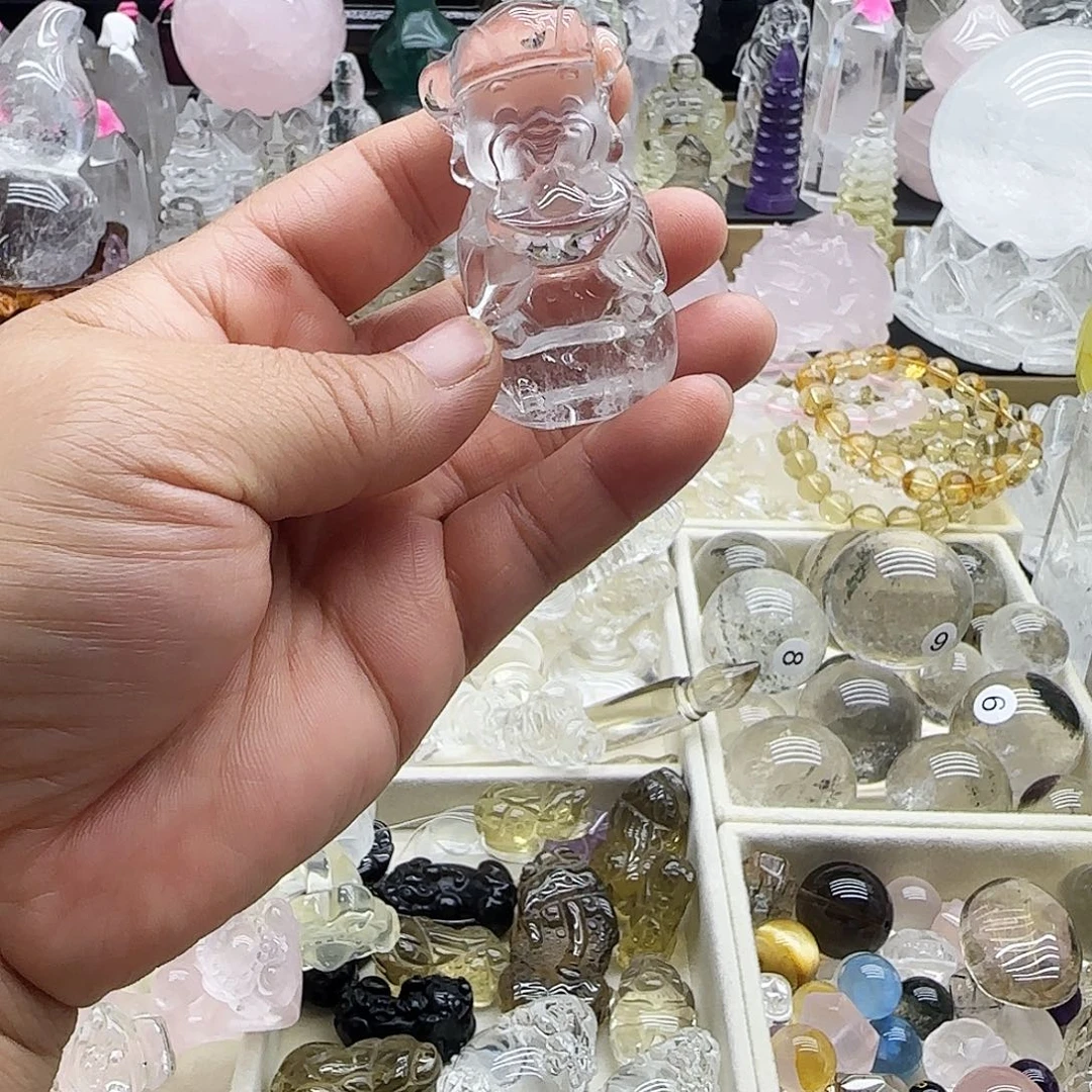 水晶未镶嵌车挂摆件