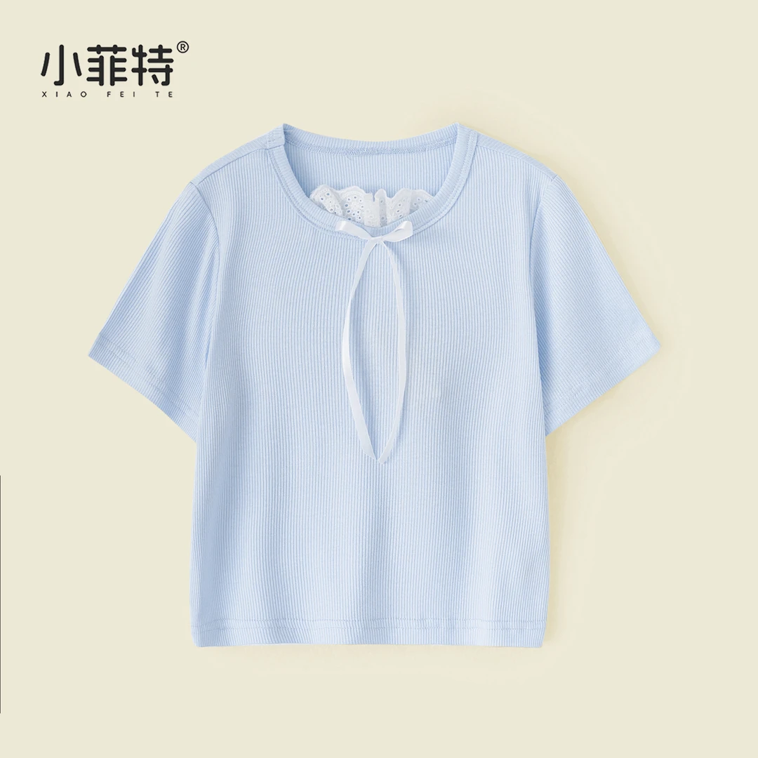 【小菲特】软糯亲肤轻薄透气t恤女童夏装儿童洋气百搭短袖BGYX50493