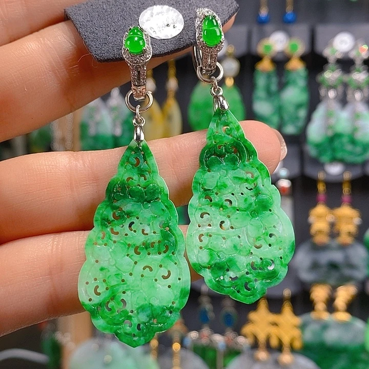 翡翠未镶嵌耳饰翡翠