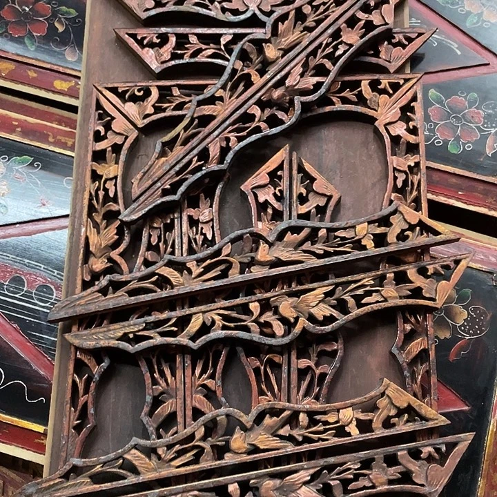 硕***）香榧木老木雕花板老木雕花板