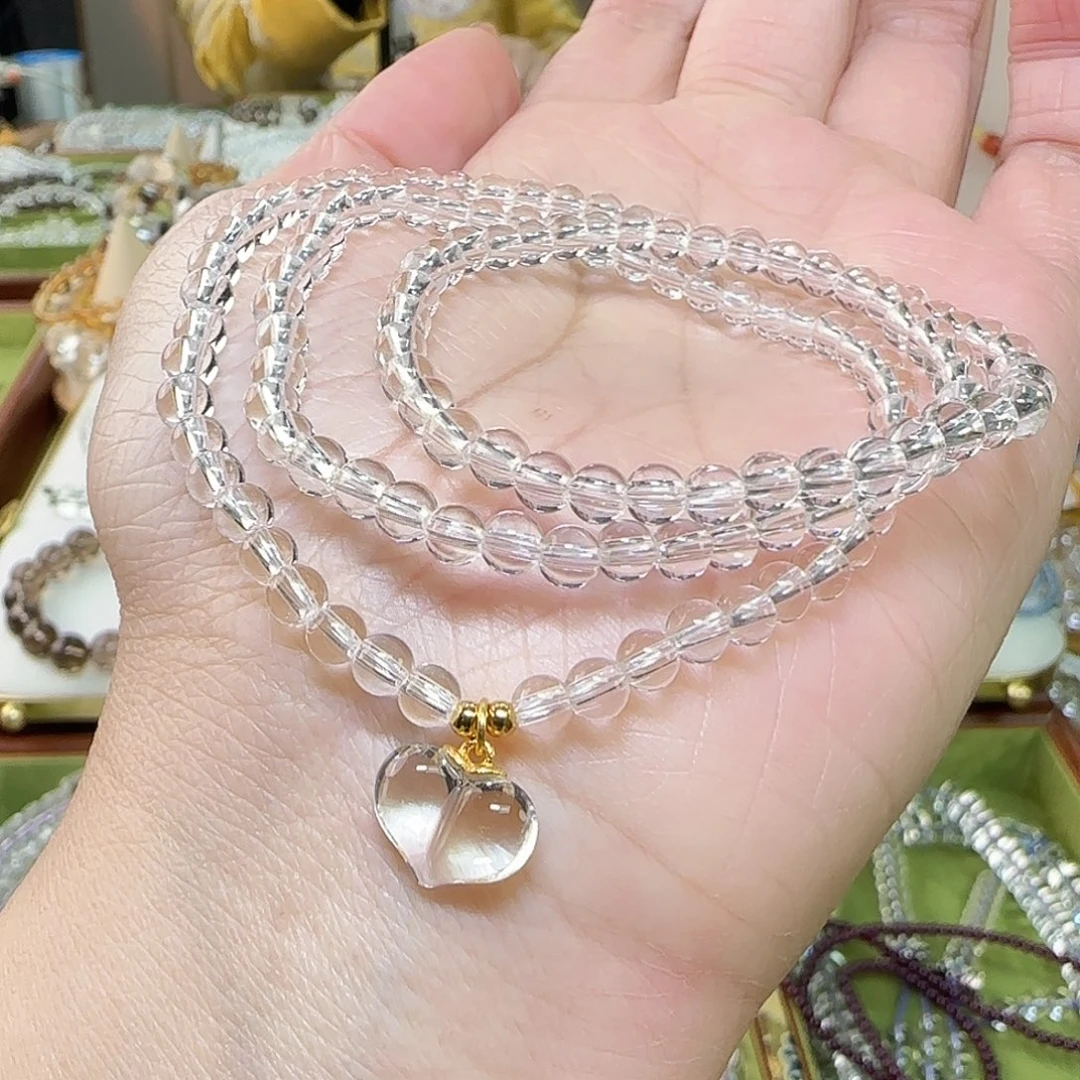 未镶嵌水晶手串天然白水晶全净体三圈