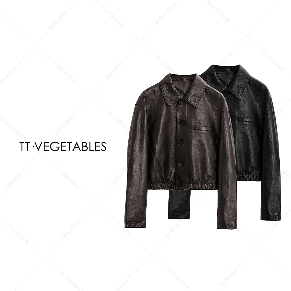 噢芬/小个子 【苏樱】绵羊皮衣外套短款翻领皮夹克外套521657