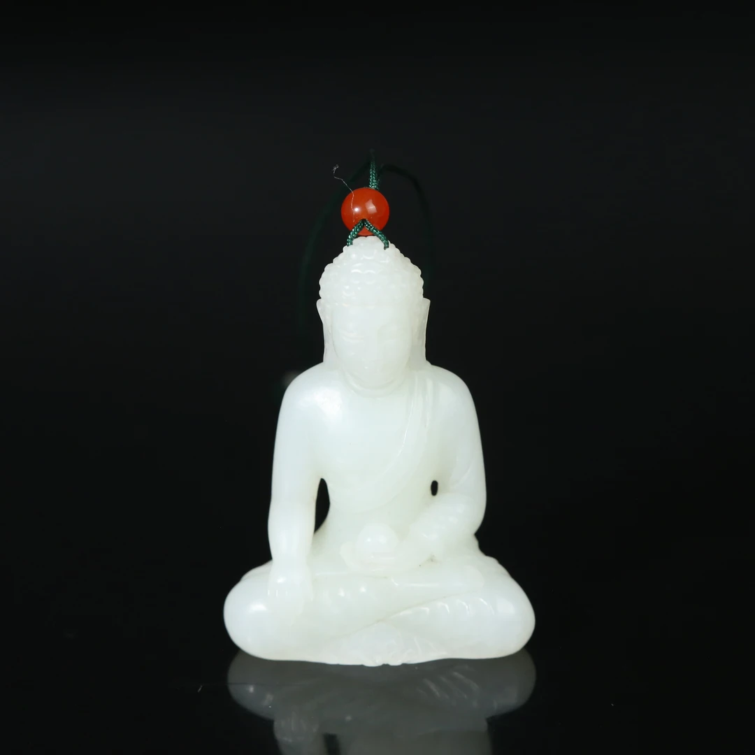 二十世纪和田玉药师佛摆件HTYS250911009