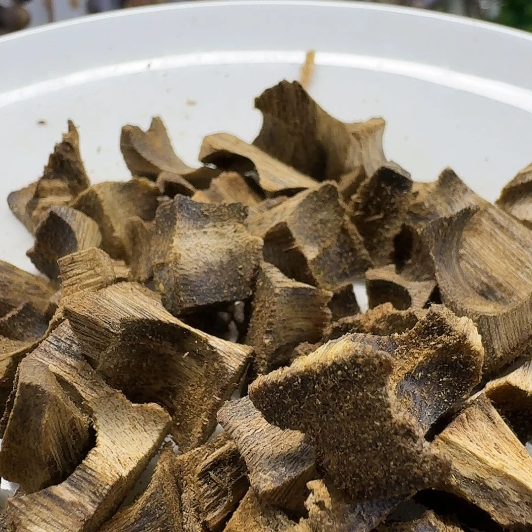 沉香碎料乌身圆叶