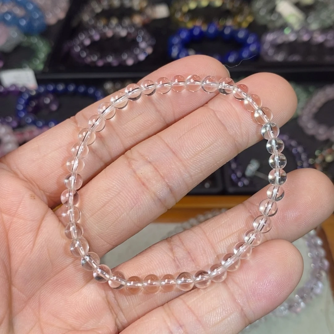 水晶手链未镶嵌毕业白水晶4.7mm
