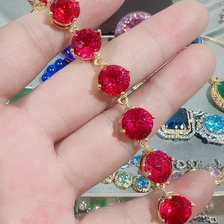 非金属红色蓝色满镶嵌