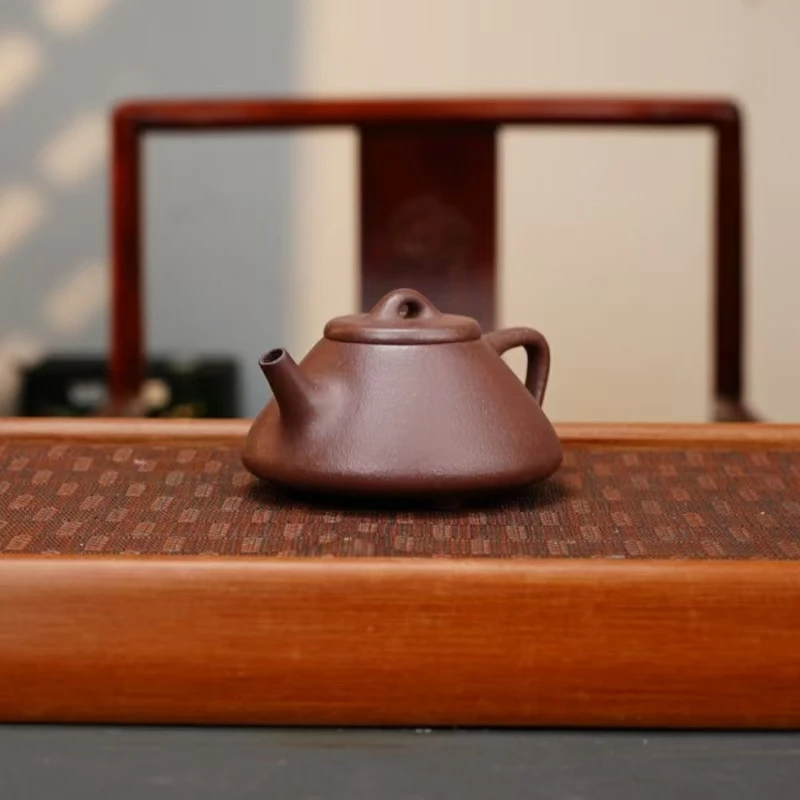LY千禧紫泥【子冶石瓢240CC】宜兴黄龙山原矿手工紫砂壶