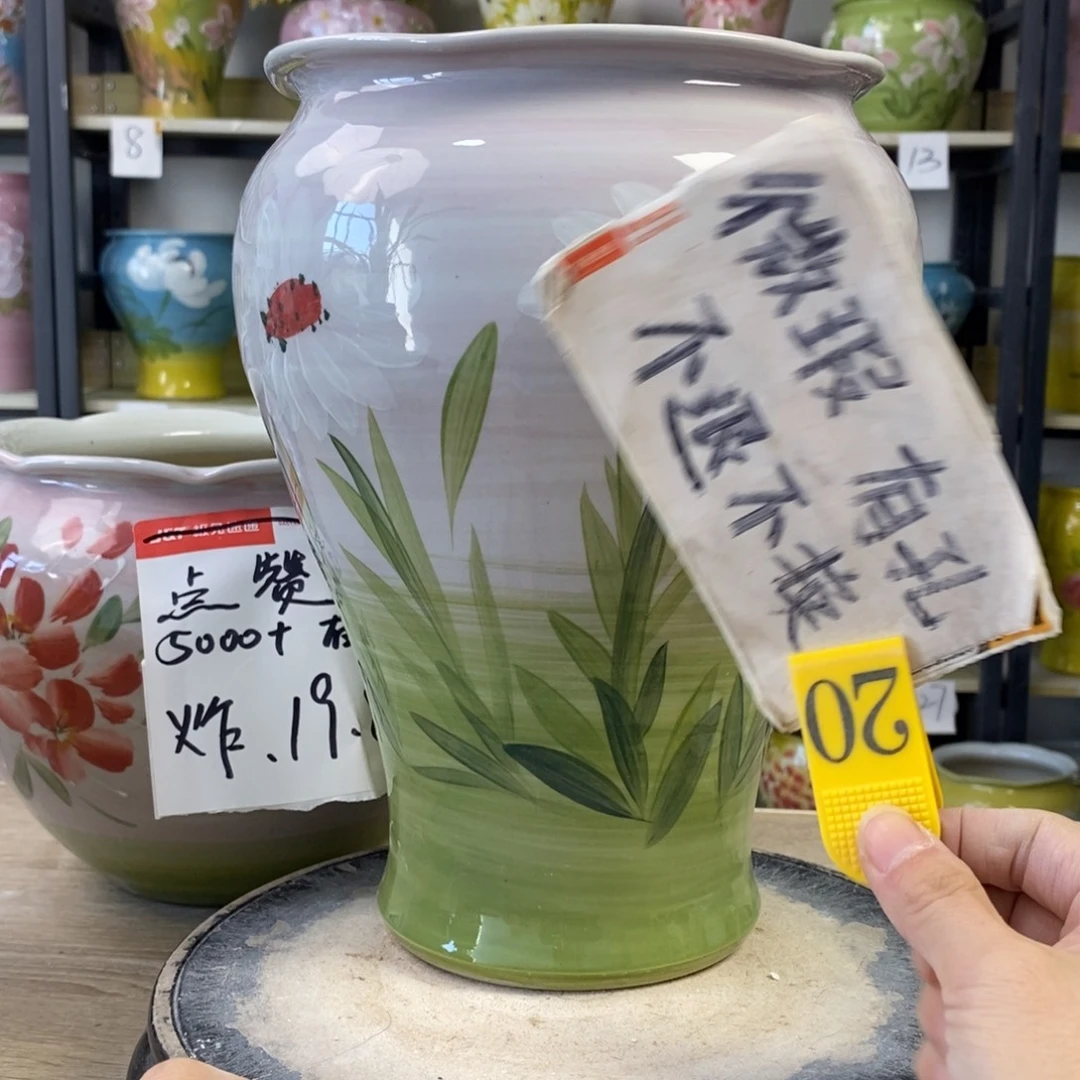 景德镇手工手绘陶瓷花盆