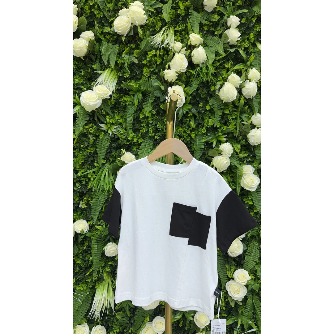 品牌高端-承@希-童装【110-150】不规则口袋T恤——530180