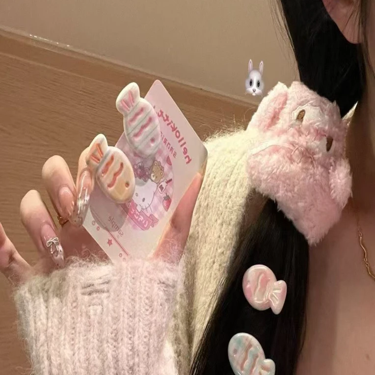 可爱小清新甜美风日小众韩休闲风2025女发饰夏季欧若精灵风夹子