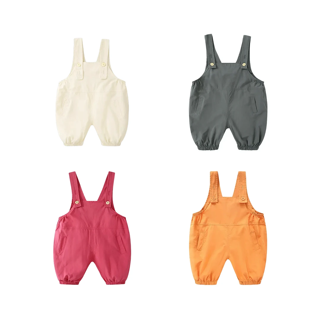 宝宝背带裤夏装薄款婴儿裤子男童装女童衣服夏季儿童短裤夏季