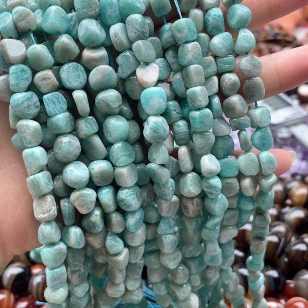 玛瑙/玉髓未镶嵌珠宝半成品一条装天河石随行珠