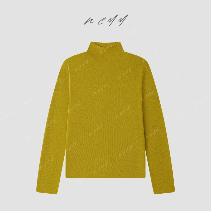 NCMM「小暖炉」48支16针四平针高密加厚100羊毛针织衫打底衫C-7020