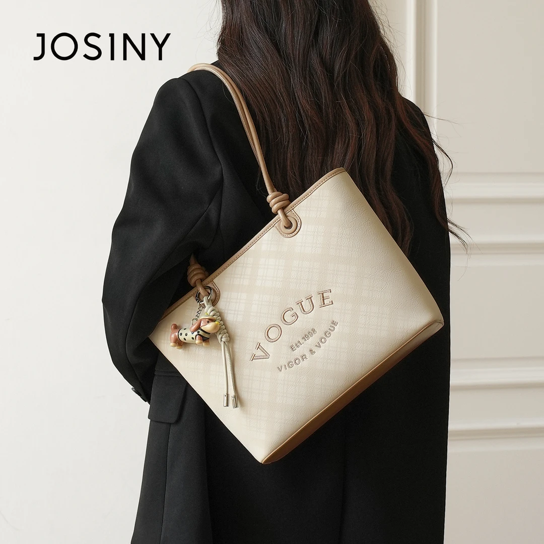 卓诗尼大容量托特包女2025新款通勤单肩包休闲时尚百搭手提包包女