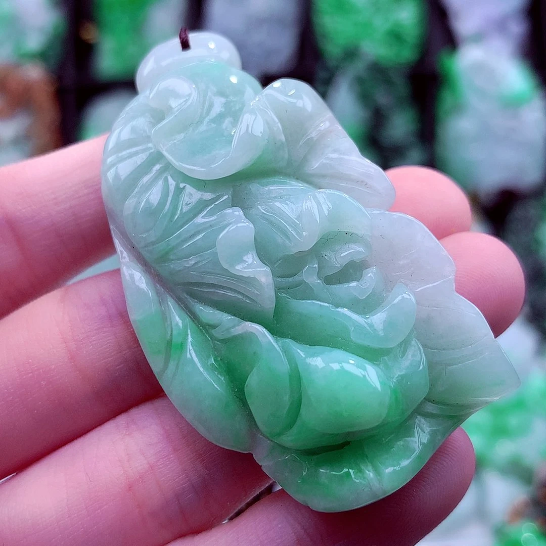 翡翠未镶嵌颈饰天然