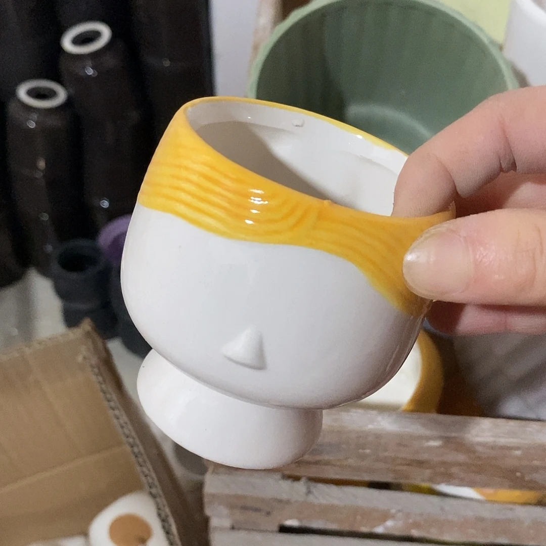 杯子陶陶盆有孔 瑕疵介意勿拍