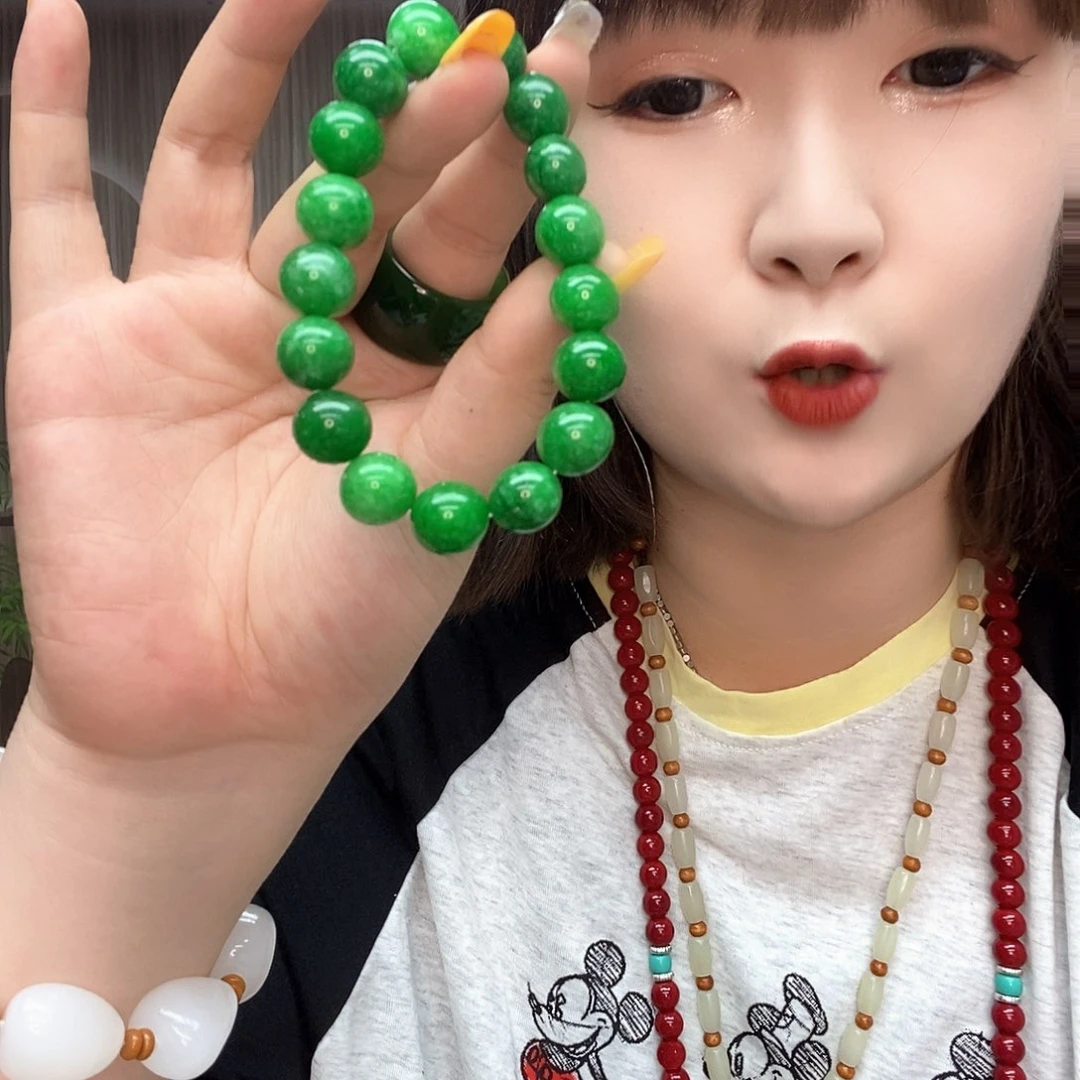 未镶嵌蛇纹石玉手链