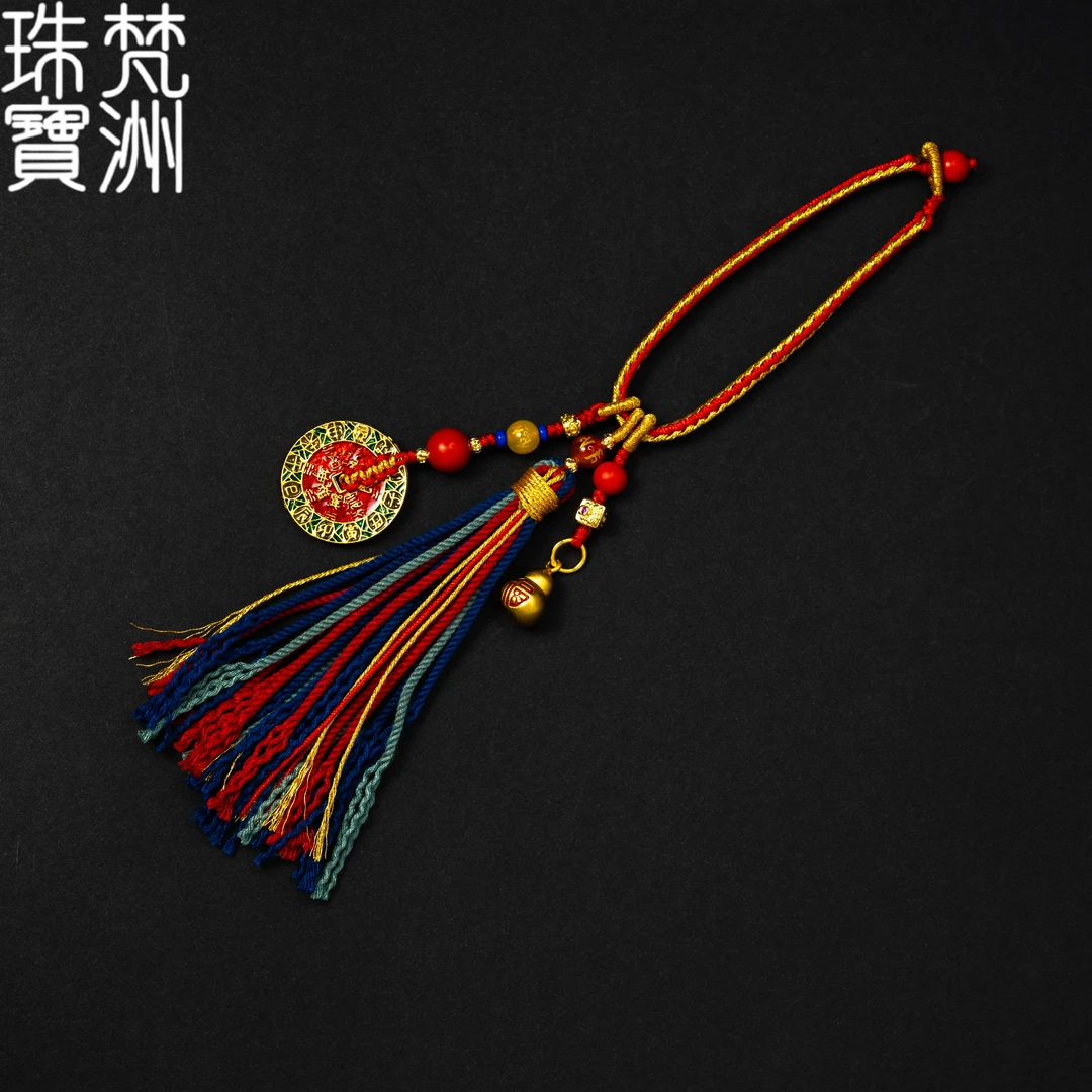 含辰砂工艺品【梵洲】手工定制 山鬼葫芦 朱砂挂件 FZD4586-T