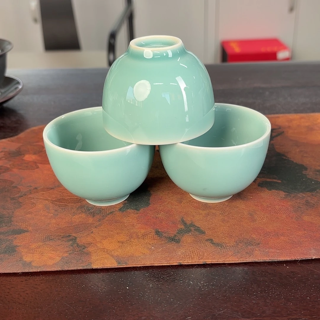 龙泉云间青瓷小米茶器