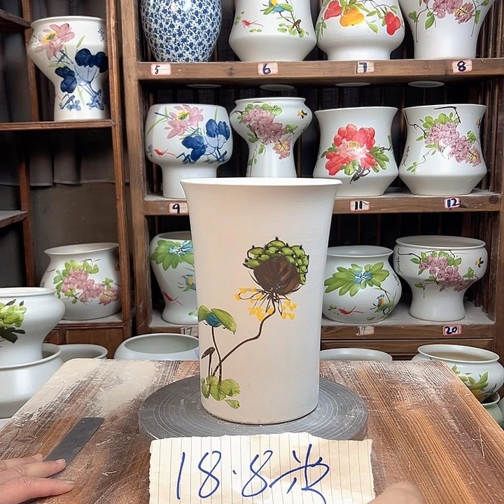 摆件兰花盆莲子新款新款陶瓷