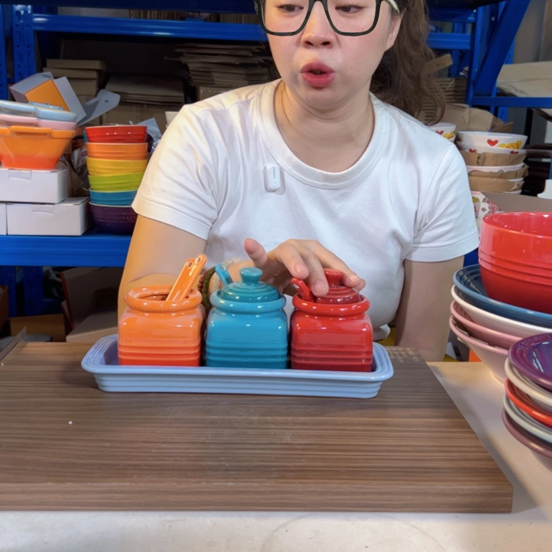 陶瓷深色调料罐套装