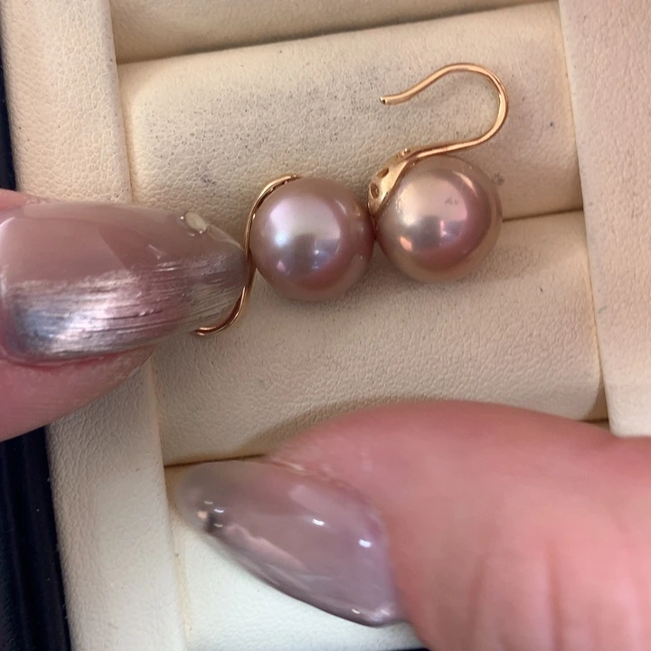 银S925镶嵌耳饰淡水珍珠