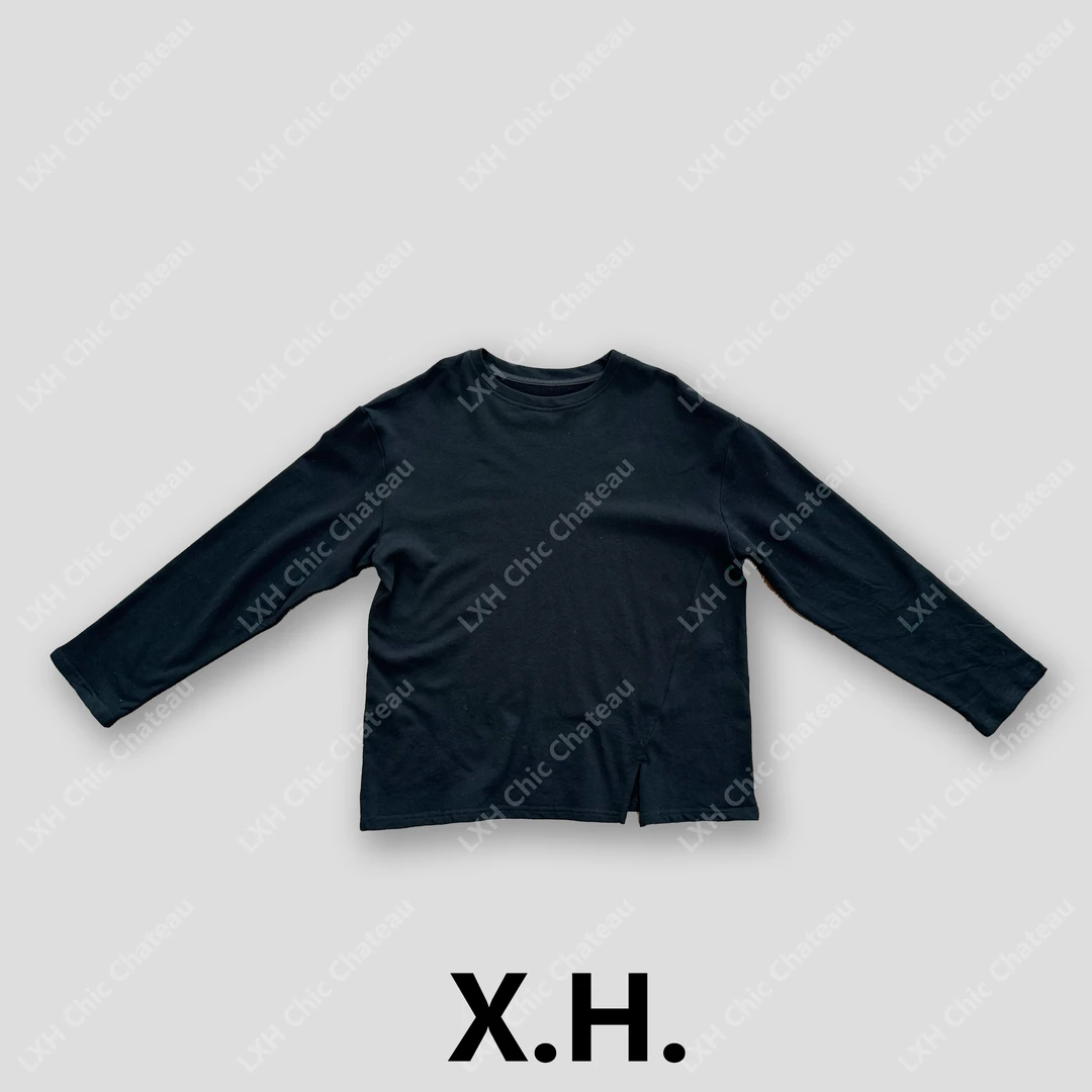 不安分的侧缝净版基础薄毛圈卫衣长袖T恤（建议凉水手洗）
