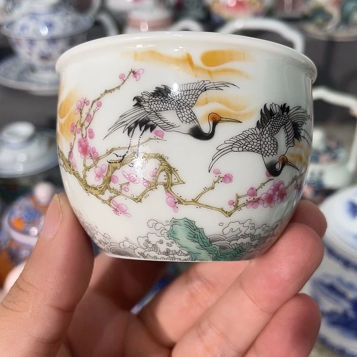 摆件陶景德镇陶瓷主人杯1233