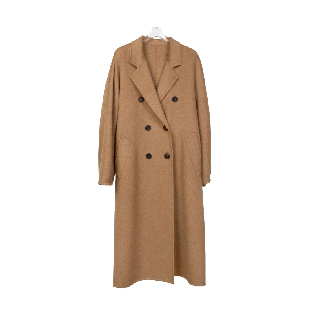 WANWAN 【100驼绒】高奢骆驼绒手缝系列春款女士大衣外套